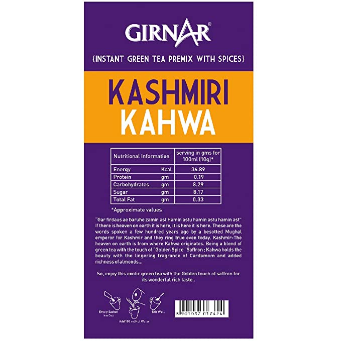 Girnar Instant Premix Kashmiri Kahwa 5 Sachets - Box