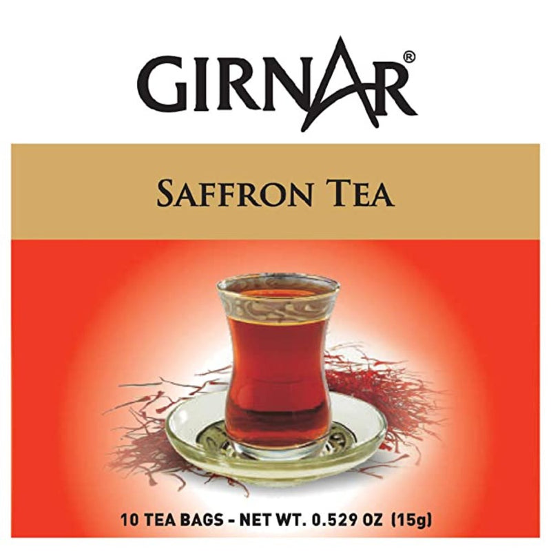 Girnar Black Tea Saffron 10 Tea Bags - Box