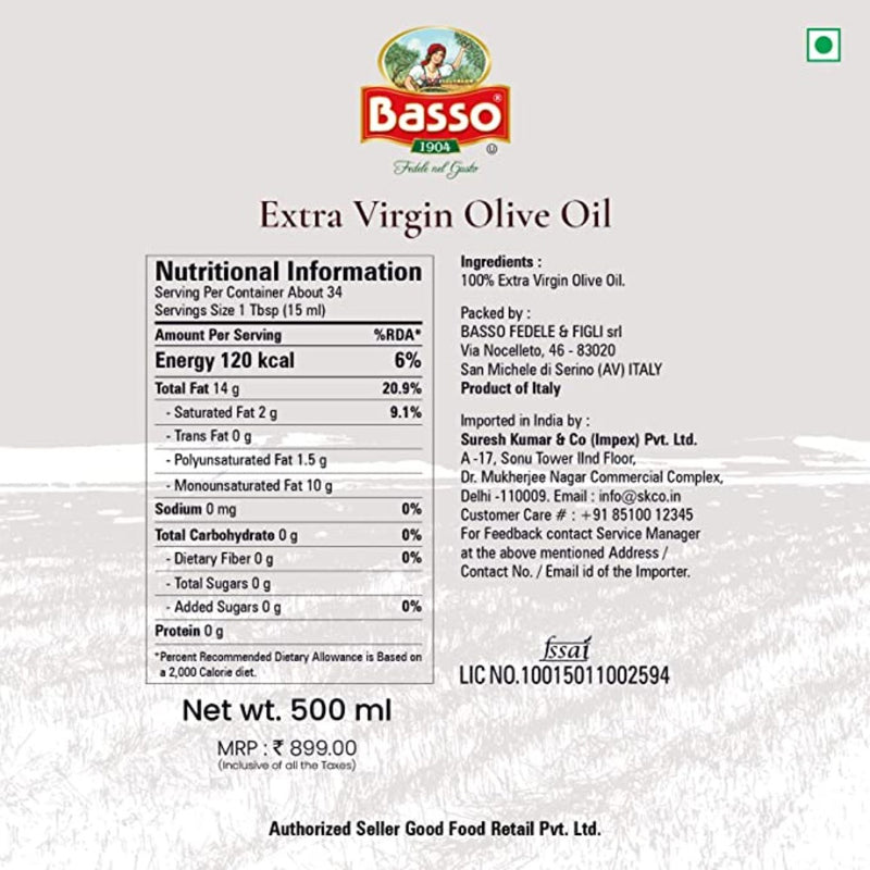 Basso Extra Virgin Olive Oil 500ml