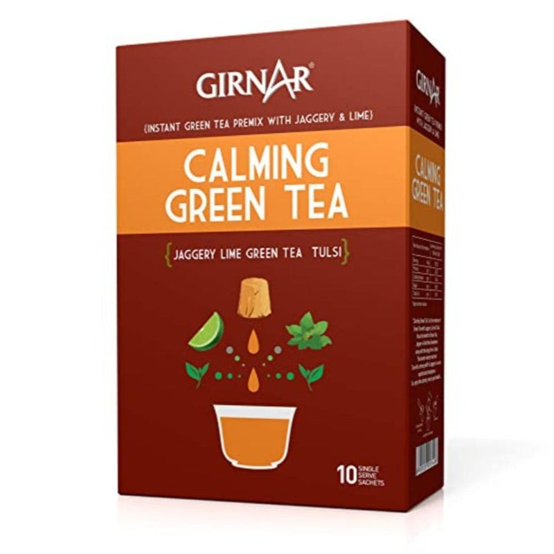Girnar Instant Premix Calming Green Tea 10 Sachets - Box
