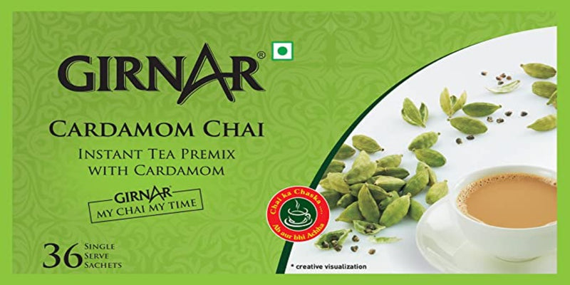 Girnar Instant Tea Premix Cardamom Chai 36 Sachets - Box