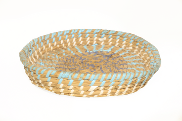 Eco-Friendly Handcrafted Grass Basket with Decorative Weave