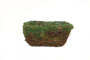 Rustic Green Moss Decorative Basket