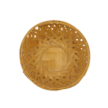 Handcrafted Round Mini Bamboo Basket