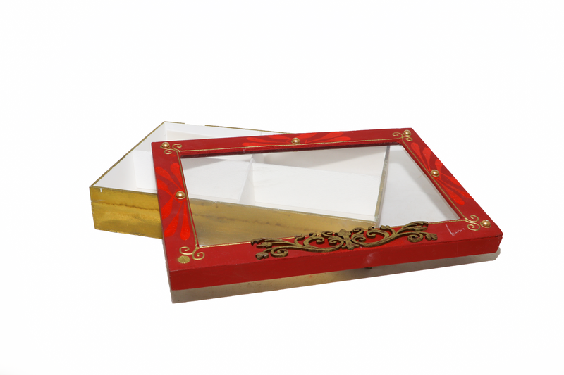 Rectangle Hand-Crafted Four Partition Dry Fruit Box