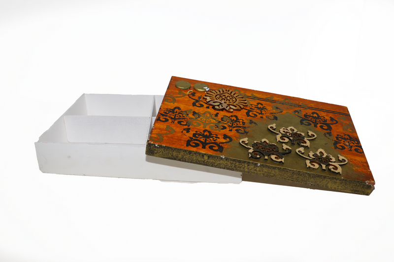 Rectangle Hand Crafted Four Partition Dry Fruit Box