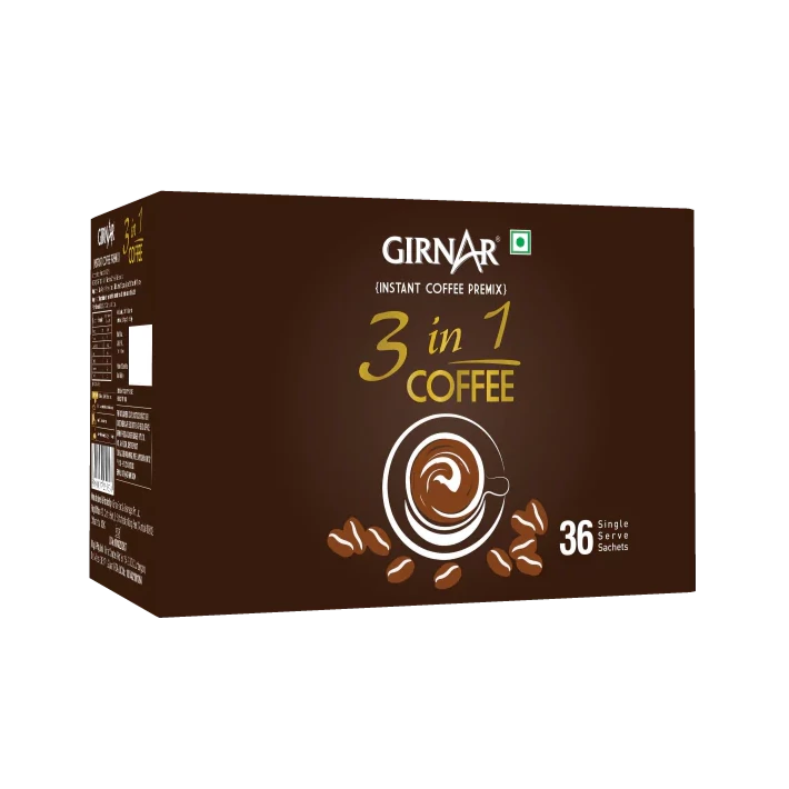 Girnar Instant Coffee Premix Coffee 3 In 1 36 Sachets - Box