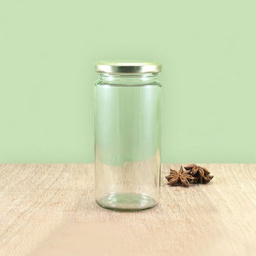 Round Ferns Glass Jar 63mm Lug 382 ml