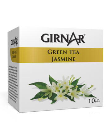 Girnar Green Tea Jasmine 10 Tea Bags - Box