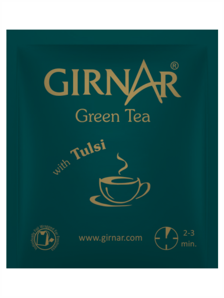 Girnar Green Tea Tulsi 10 Tea Bags - Box