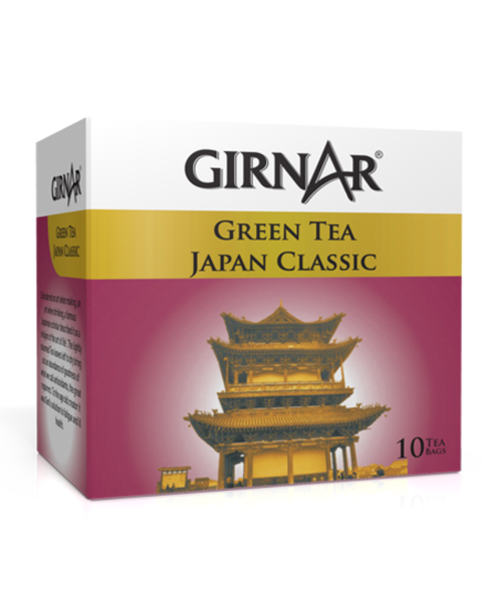 Girnar Green Tea Japan Classic 10 Tea Bags - Box