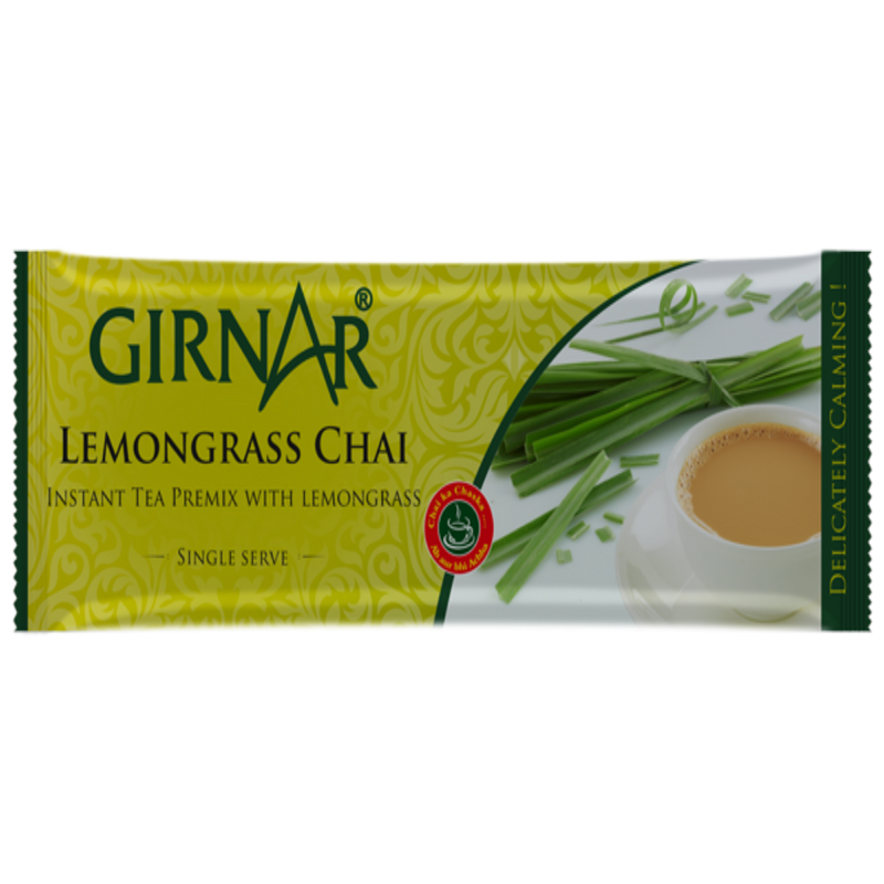 Girnar Instant Tea Premix Lemongrass Chai 10 Sachets - Box