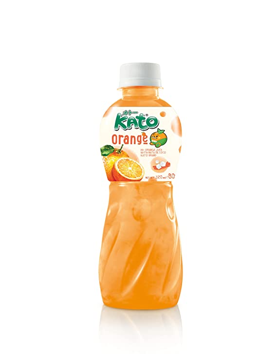 Kato Orange Juice With Nata De Coco 320ml - PET Bottle
