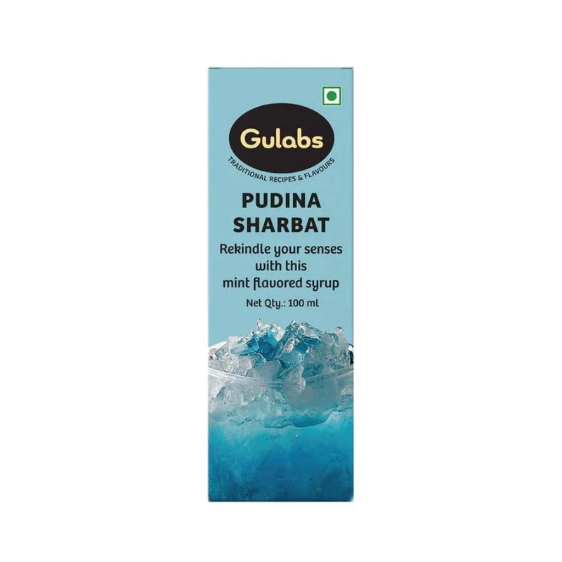 Gulabs Pudina Sharbat (Syrup) 100ml - Glass Bottle