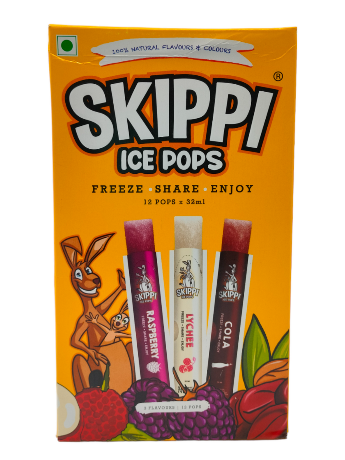 Skippi Ice Pops 12Pops X 32 ml Yellow