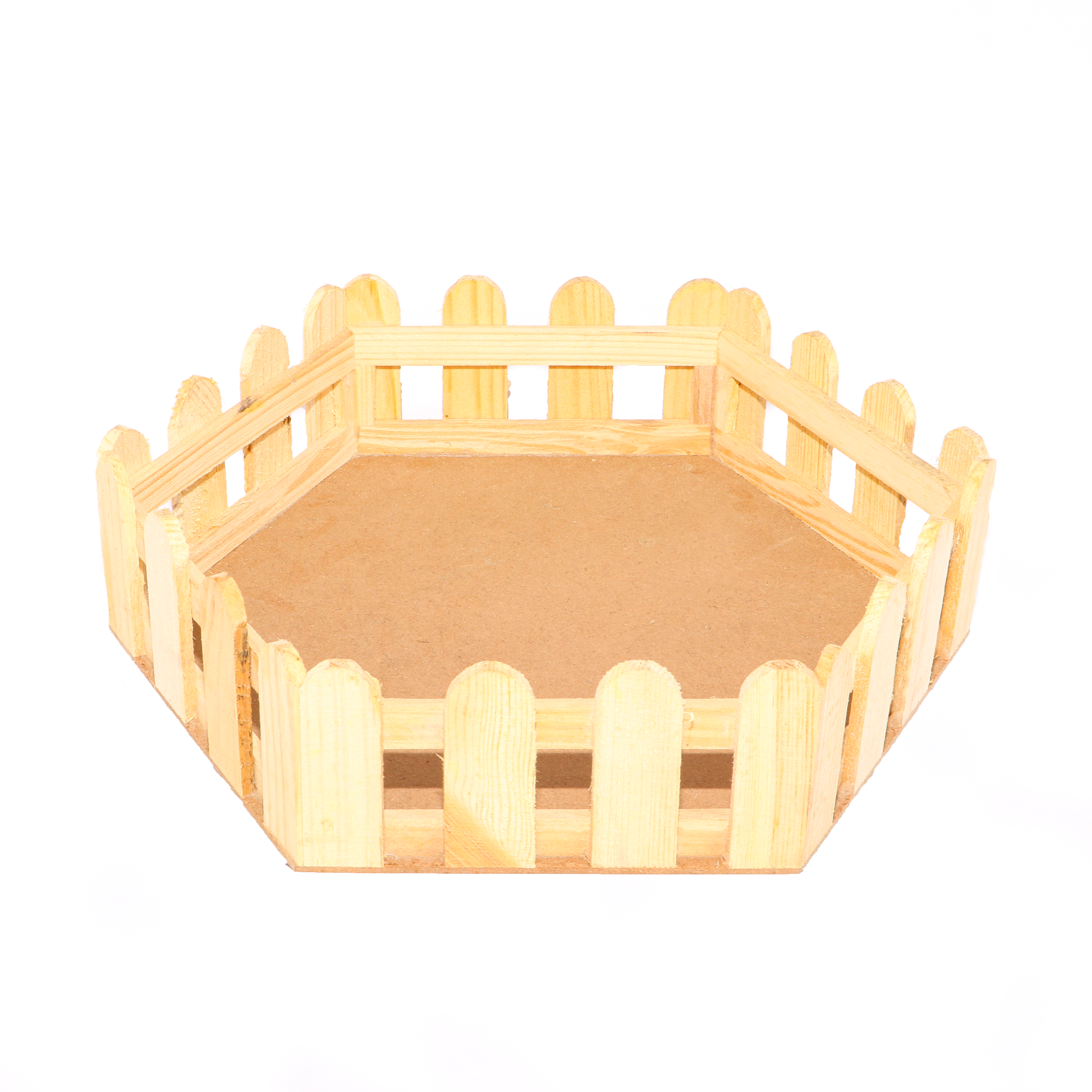Hexagon Wooden Fence Tray