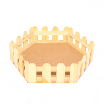 Hexagon Wooden Fence Tray