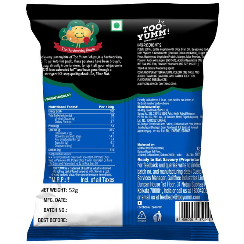 Too Yumm Chips Indian Masala 45g