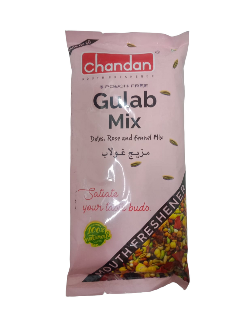 Chandan Gulab Mix Saunf 50 Sachets 110g - Pouch