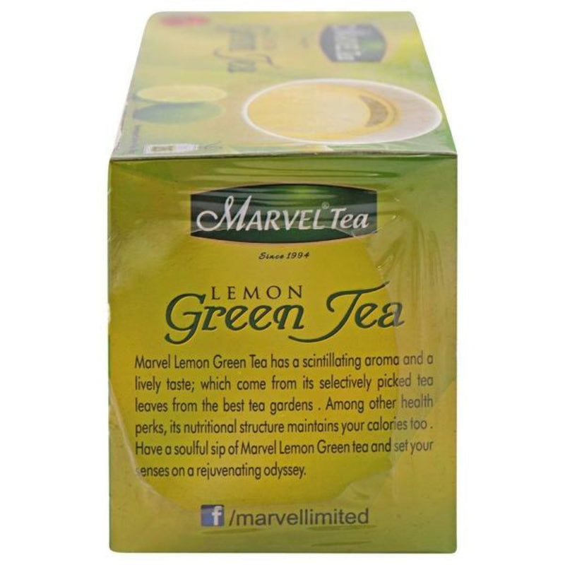 Marvel Green Tea Lemon 25Tea Bags - Box