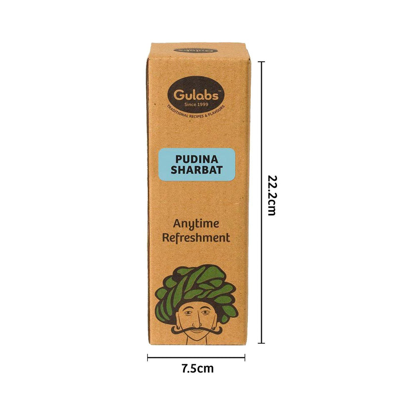 Gulabs Pudina Sharbat (Syrup) 500ml - Glass Bottle